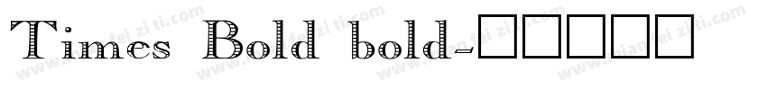 Times Bold bold字体转换